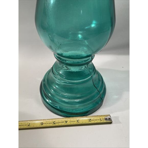 Rare Green Vidrios San Miguel Recycled Glass Decorative Vase Spain 21.5" Tall - Picture 4 of 9